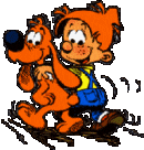 Gif animé Boule et Bill marchent